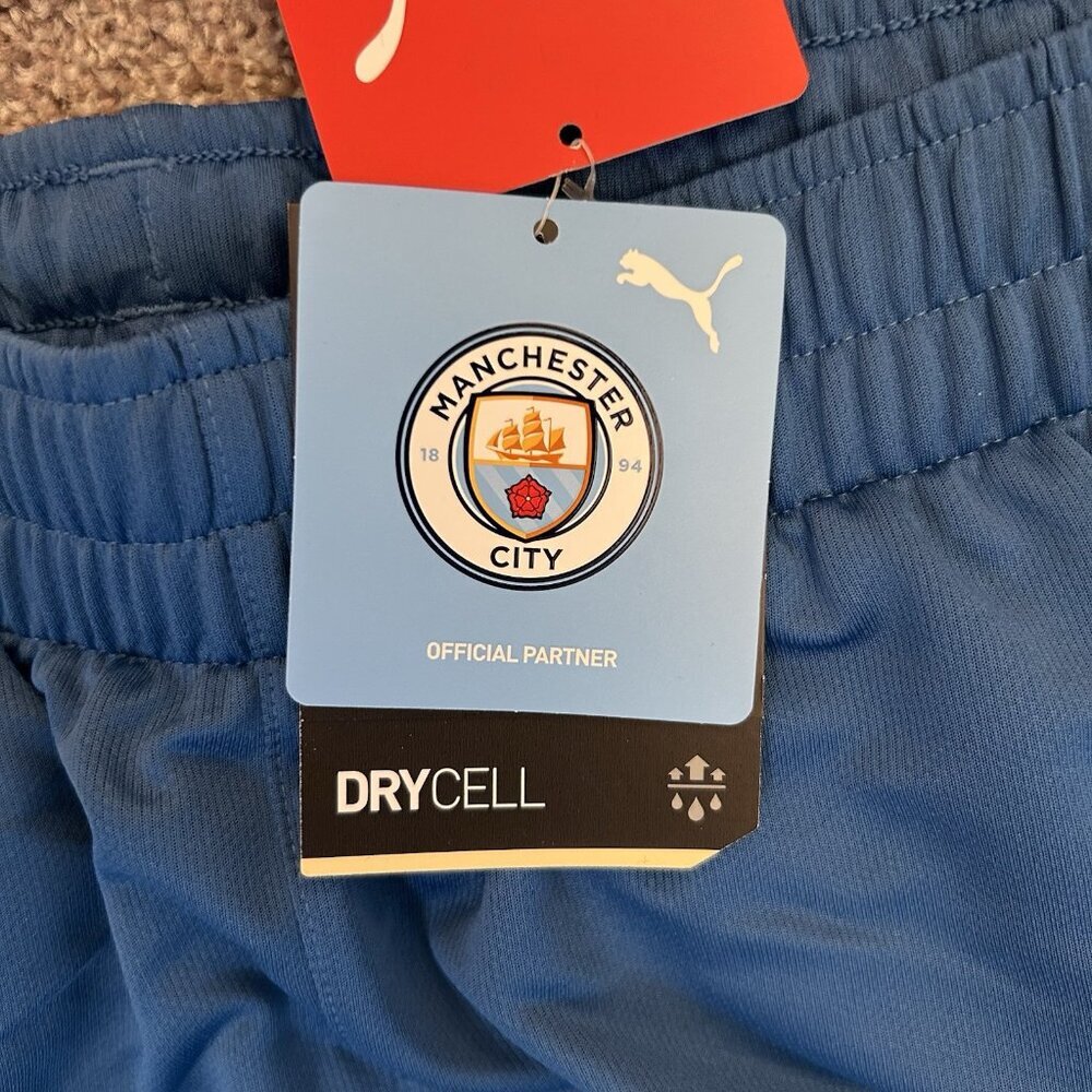 Puma Manchester City Men's Training Soccer Shorts Blue Size M - Medium - NWT $45 - Picture 10 of 16